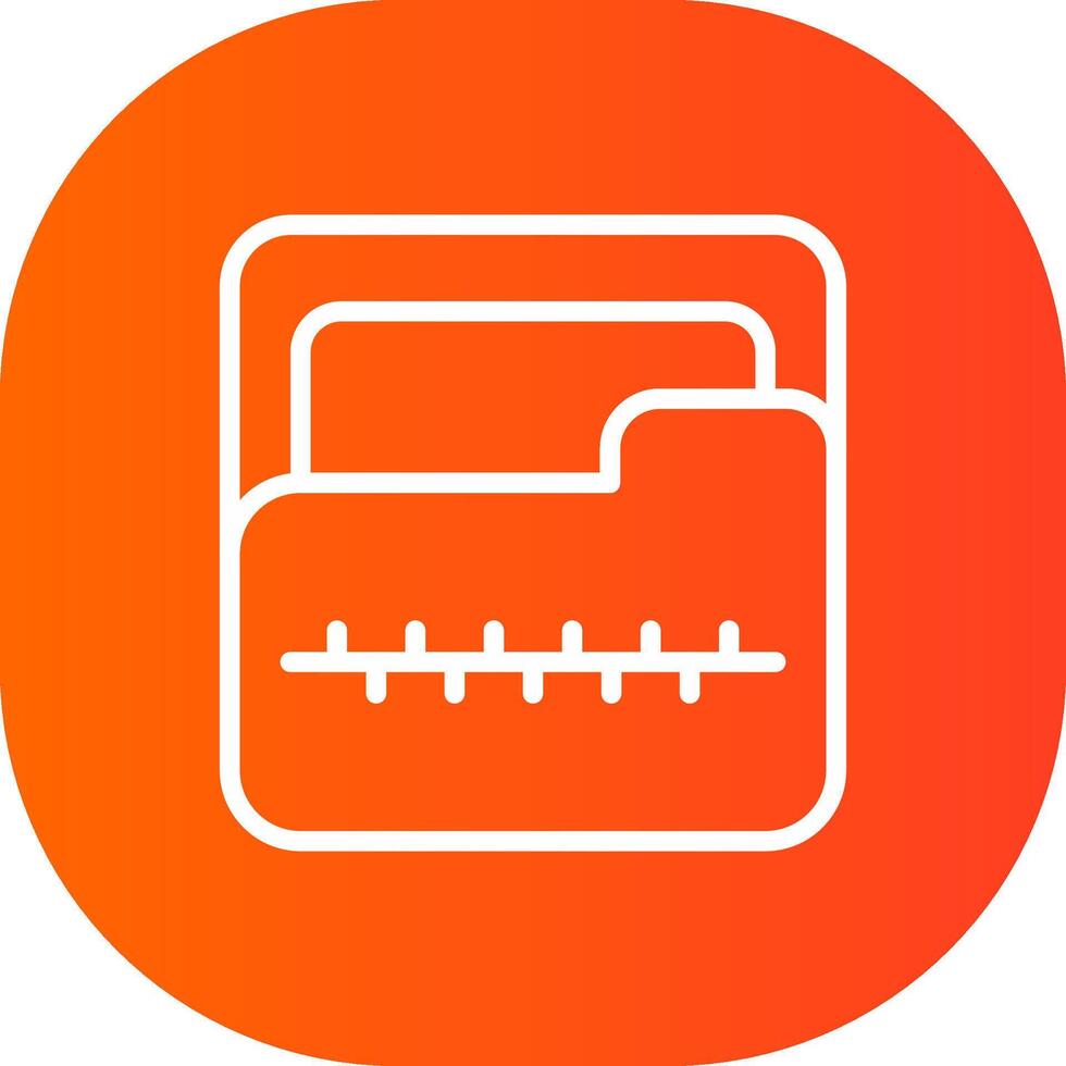 Zip Folder Creative Icon Design vector