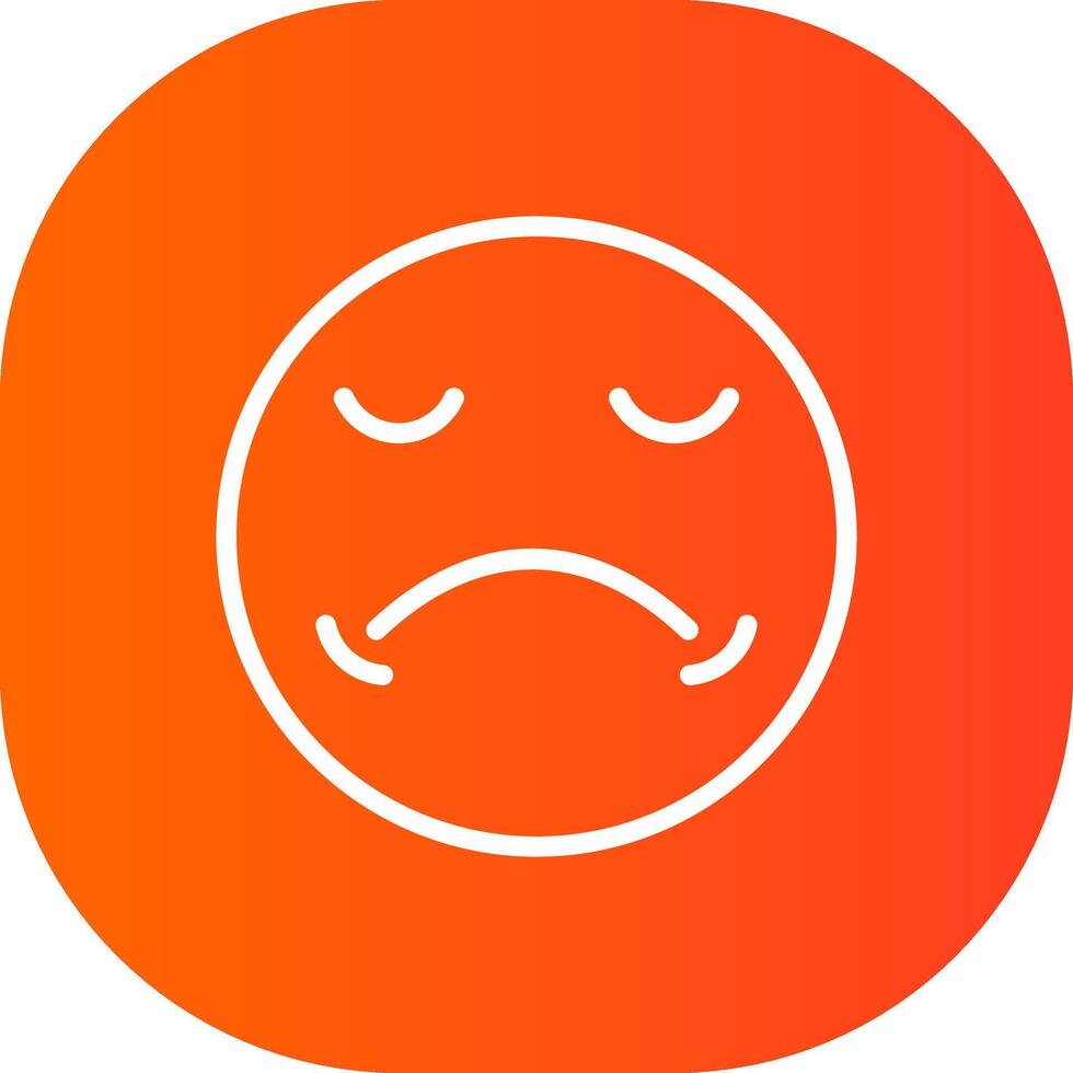 Sad Creative Icon Design vector