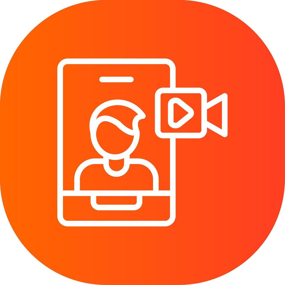 Video Chat Creative Icon Design vector