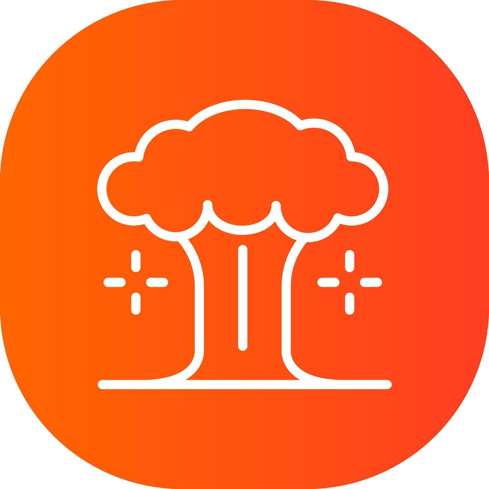 Nuclear Explosion Creative Icon Design vector