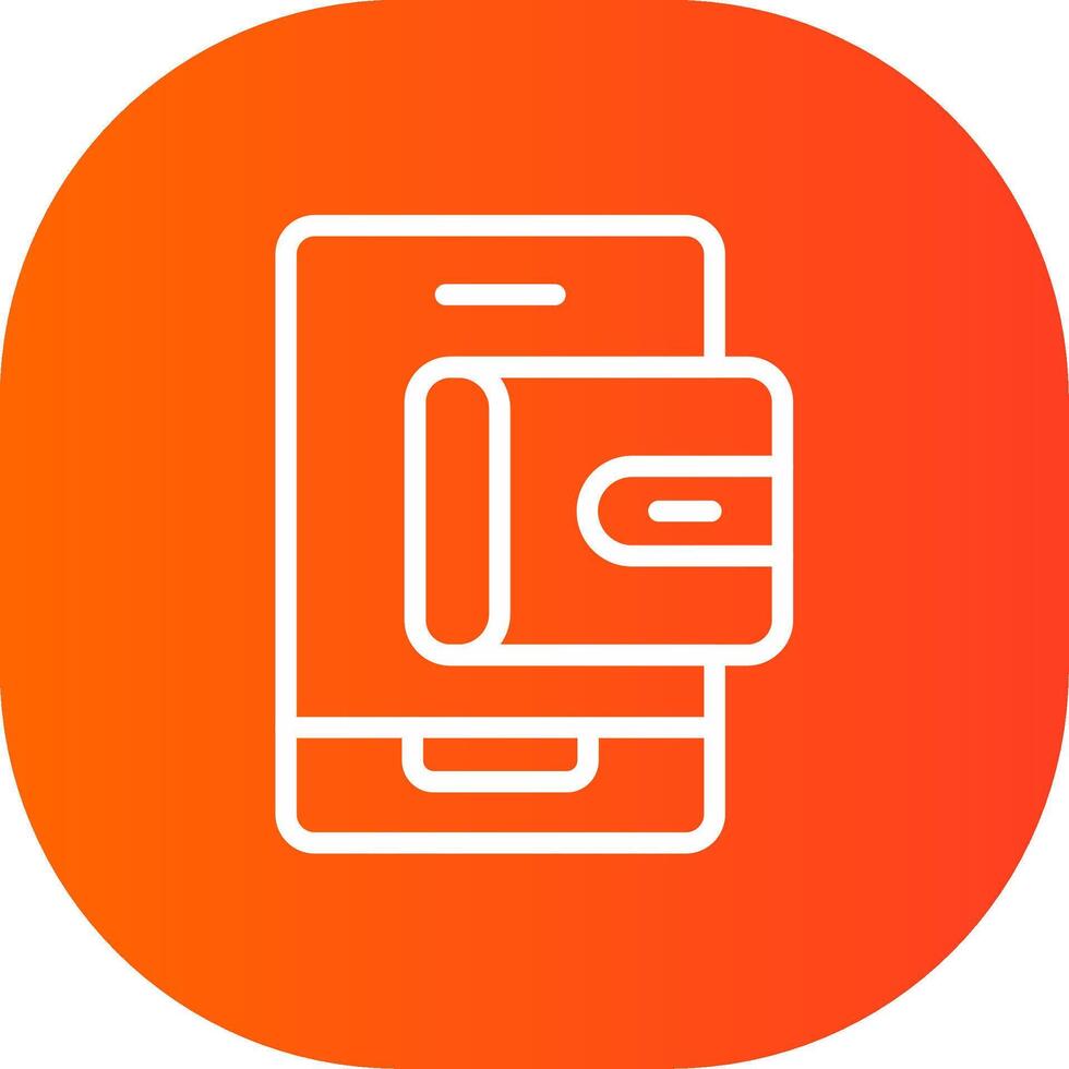 Mobile Wallet Creative Icon Design vector