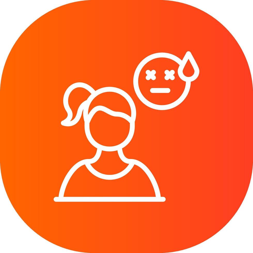 Exhausted Creative Icon Design vector