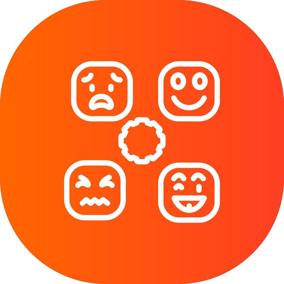 Perceiving Emotions Creative Icon Design vector