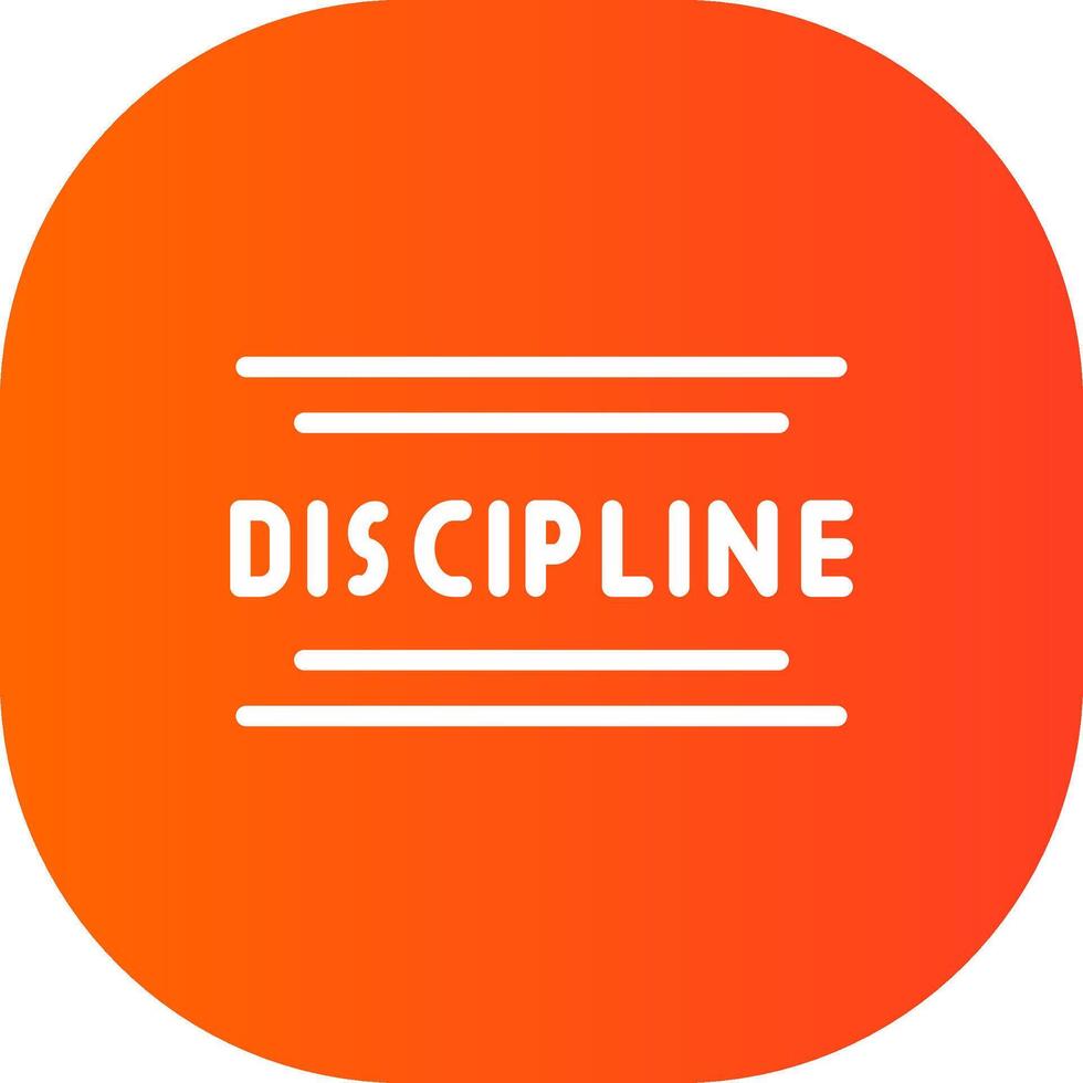 Discipline Creative Icon Design vector