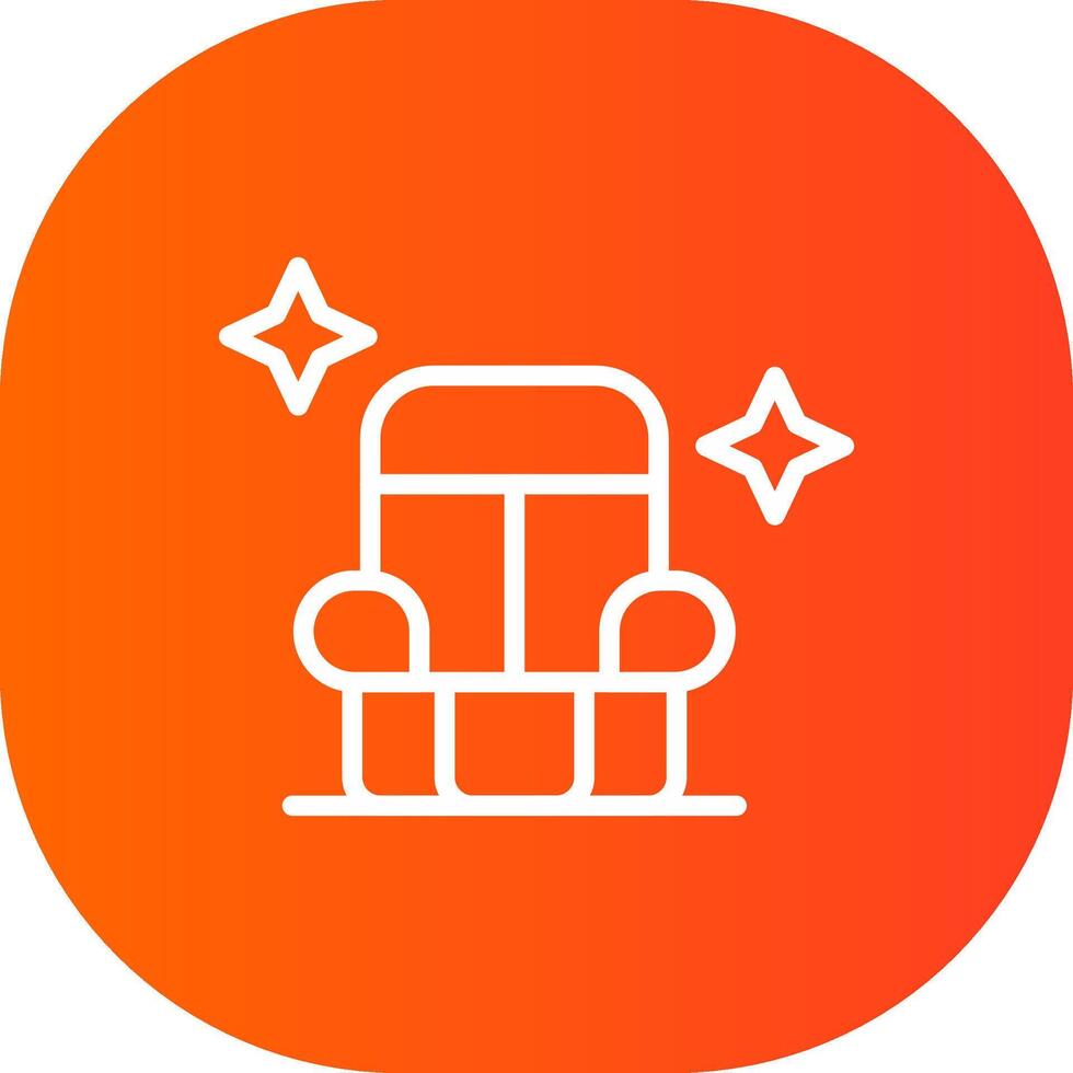 Car Seat Cleaning Creative Icon Design vector