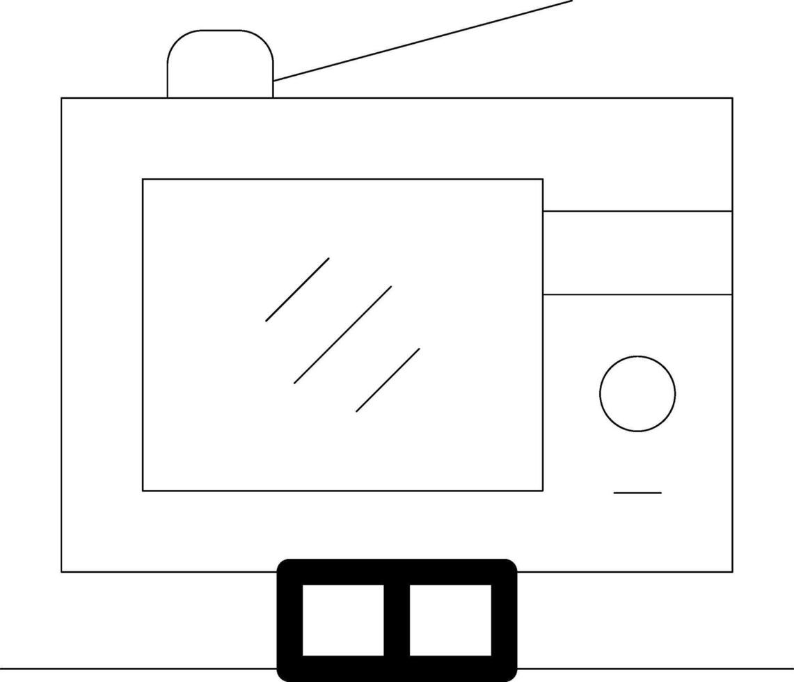 Digital Television Creative Icon Design vector
