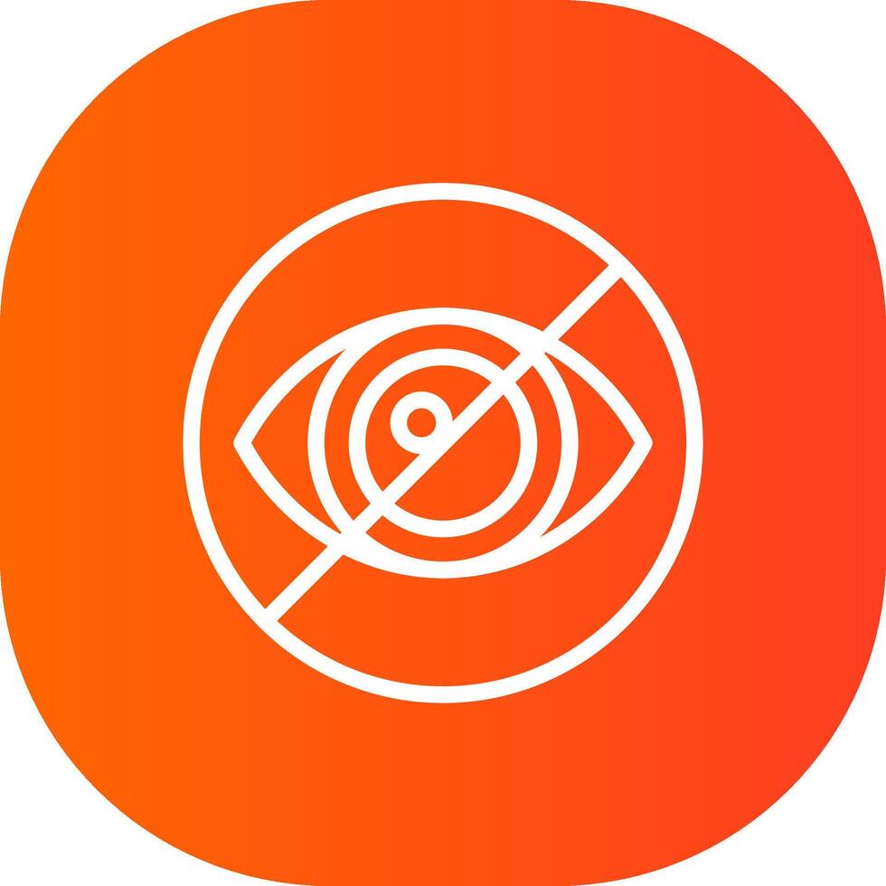 Legal Blindness Creative Icon Design vector