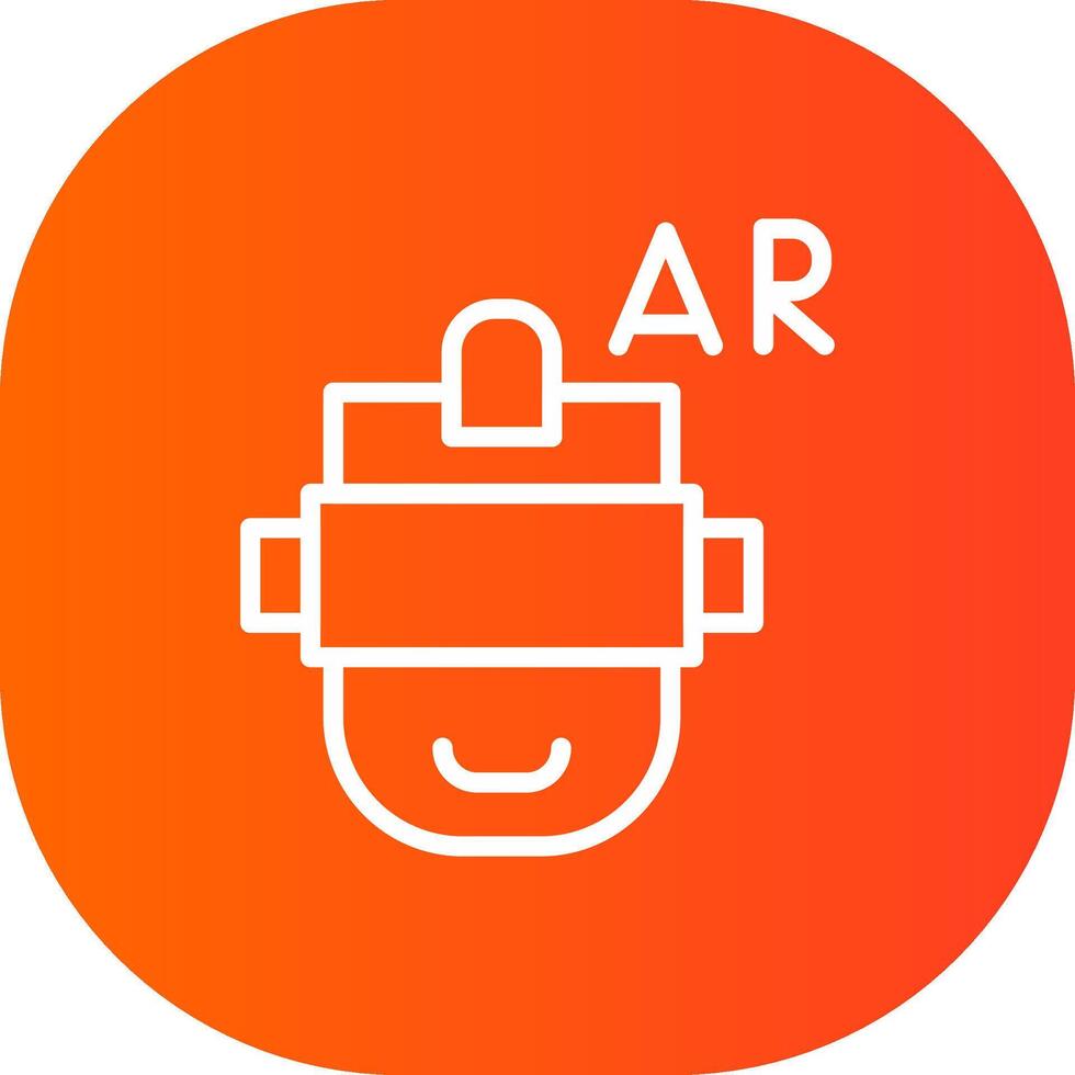 Ar Helmet Creative Icon Design vector