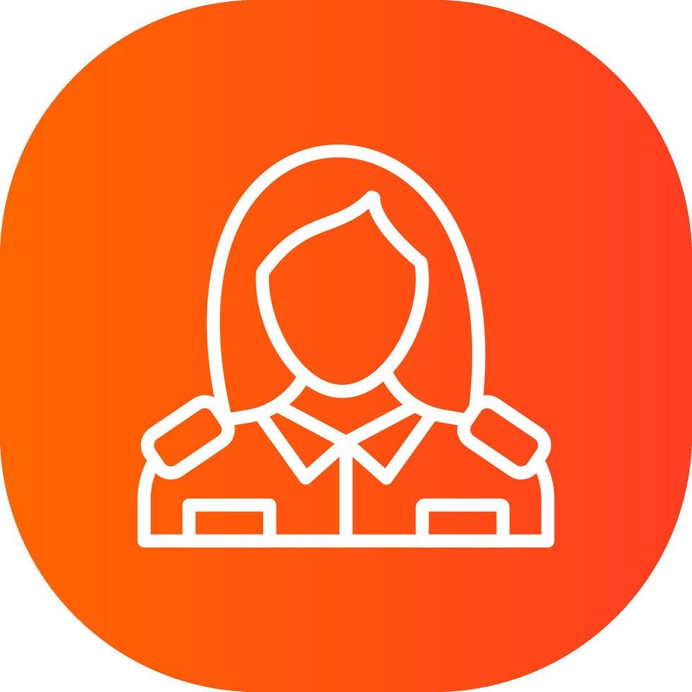 Lady Police Creative Icon Design vector