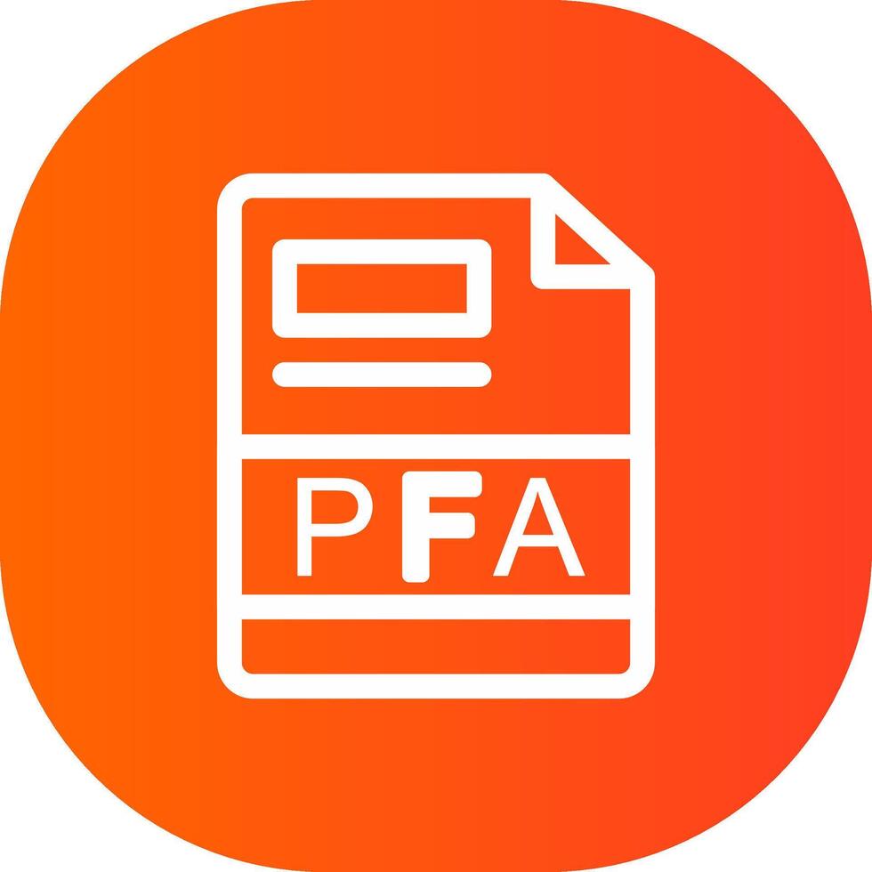 PFA Creative Icon Design vector