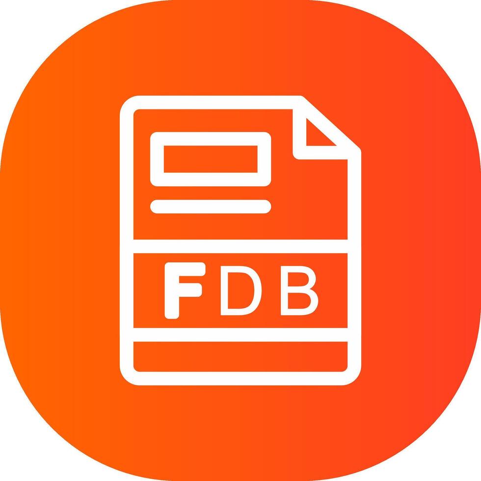 fdb creativo icono diseño vector