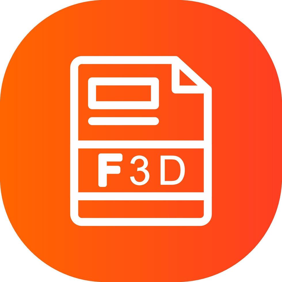 F3D Creative Icon Design vector