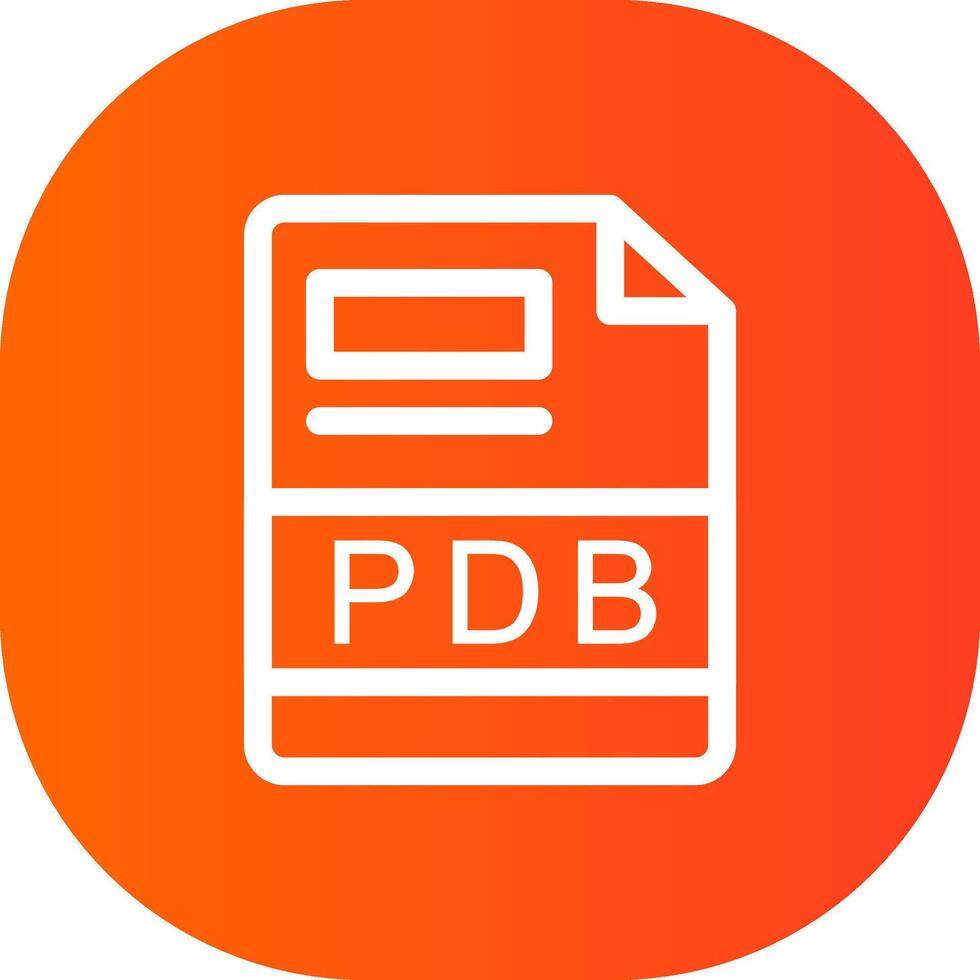 pdb creativo icono diseño vector