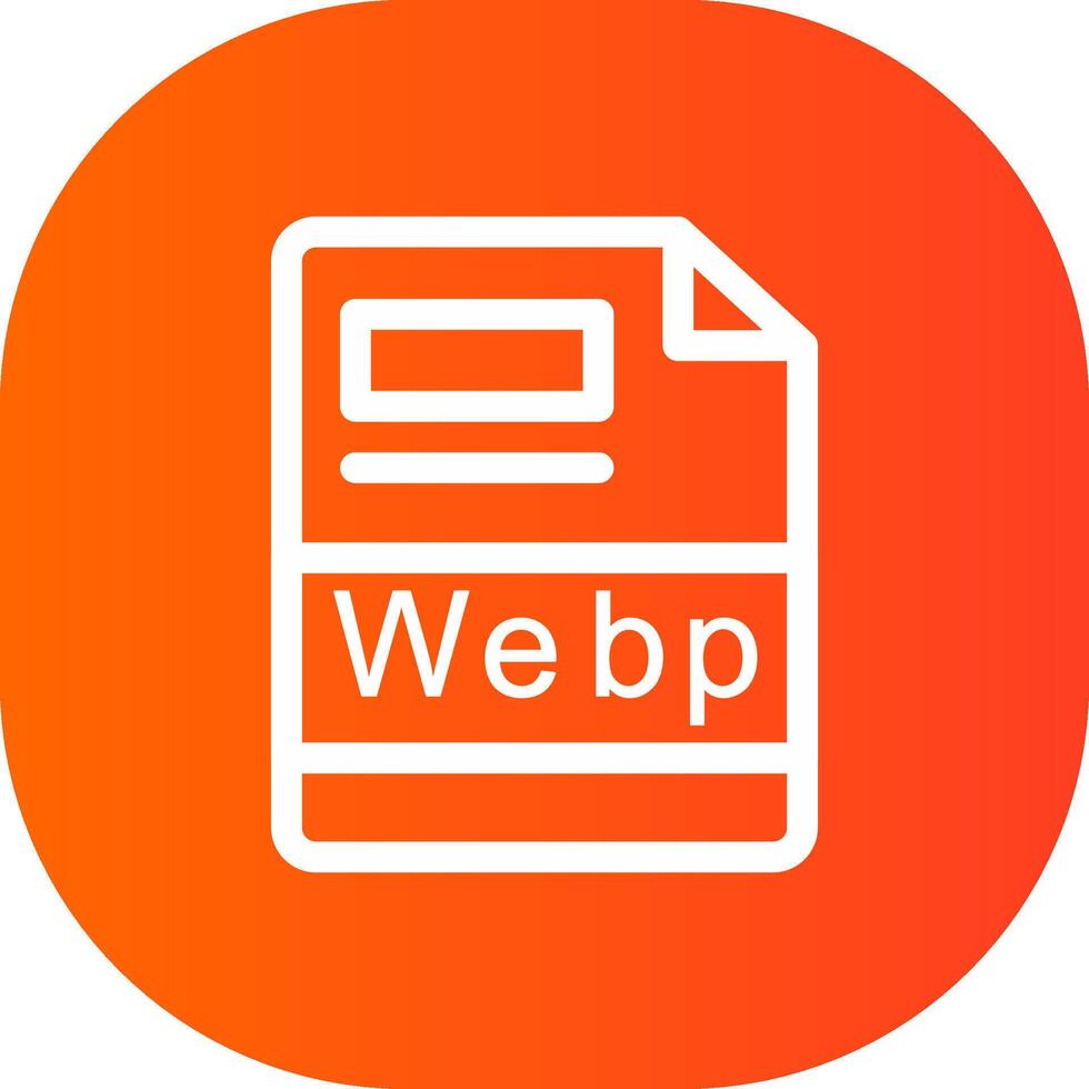 webp creativo icono diseño vector