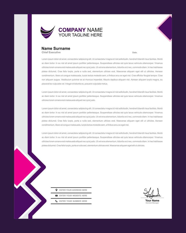 Best Professional Letterhead - Print vector