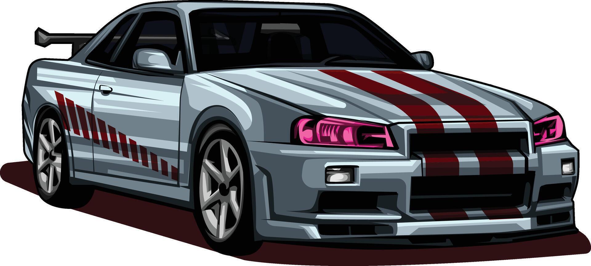 Car Sport Striped vector