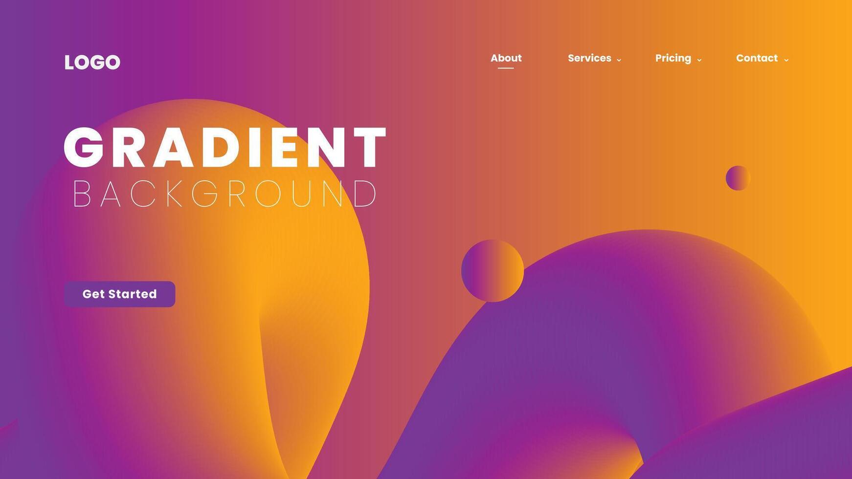 fluid gradient background, background design illustration, landing page background vector