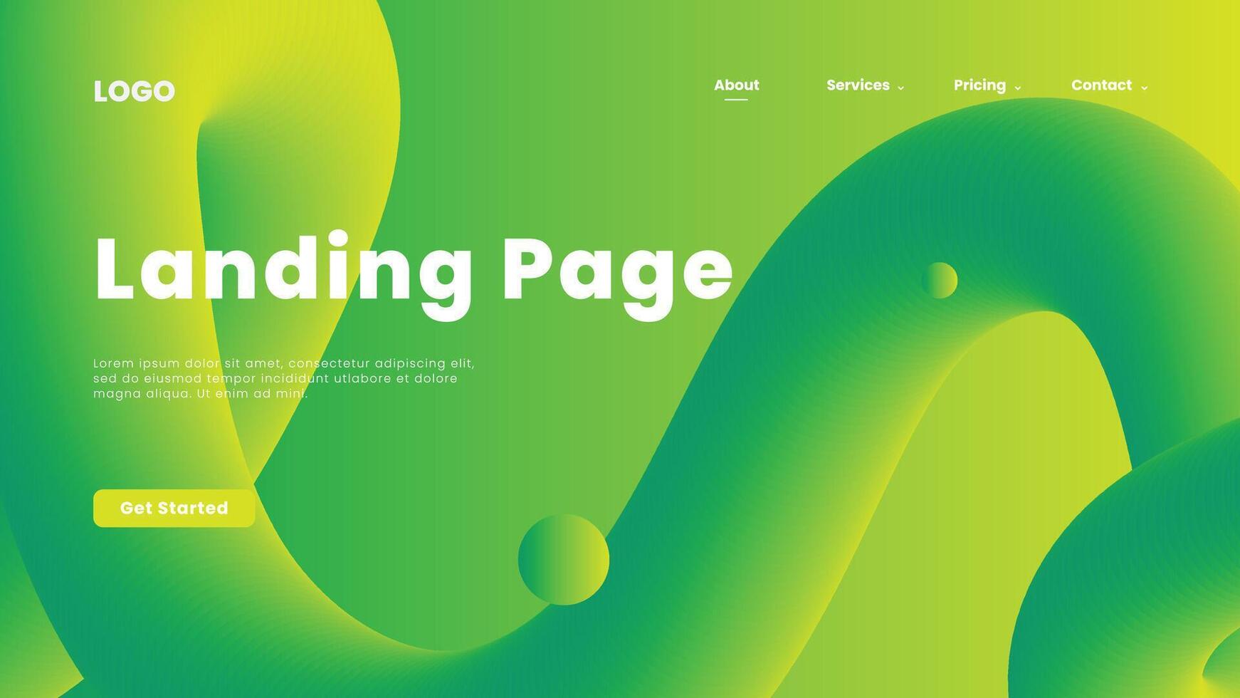 green fluid landing page background, business background, fluid gradient element, 4k background for landing page vector