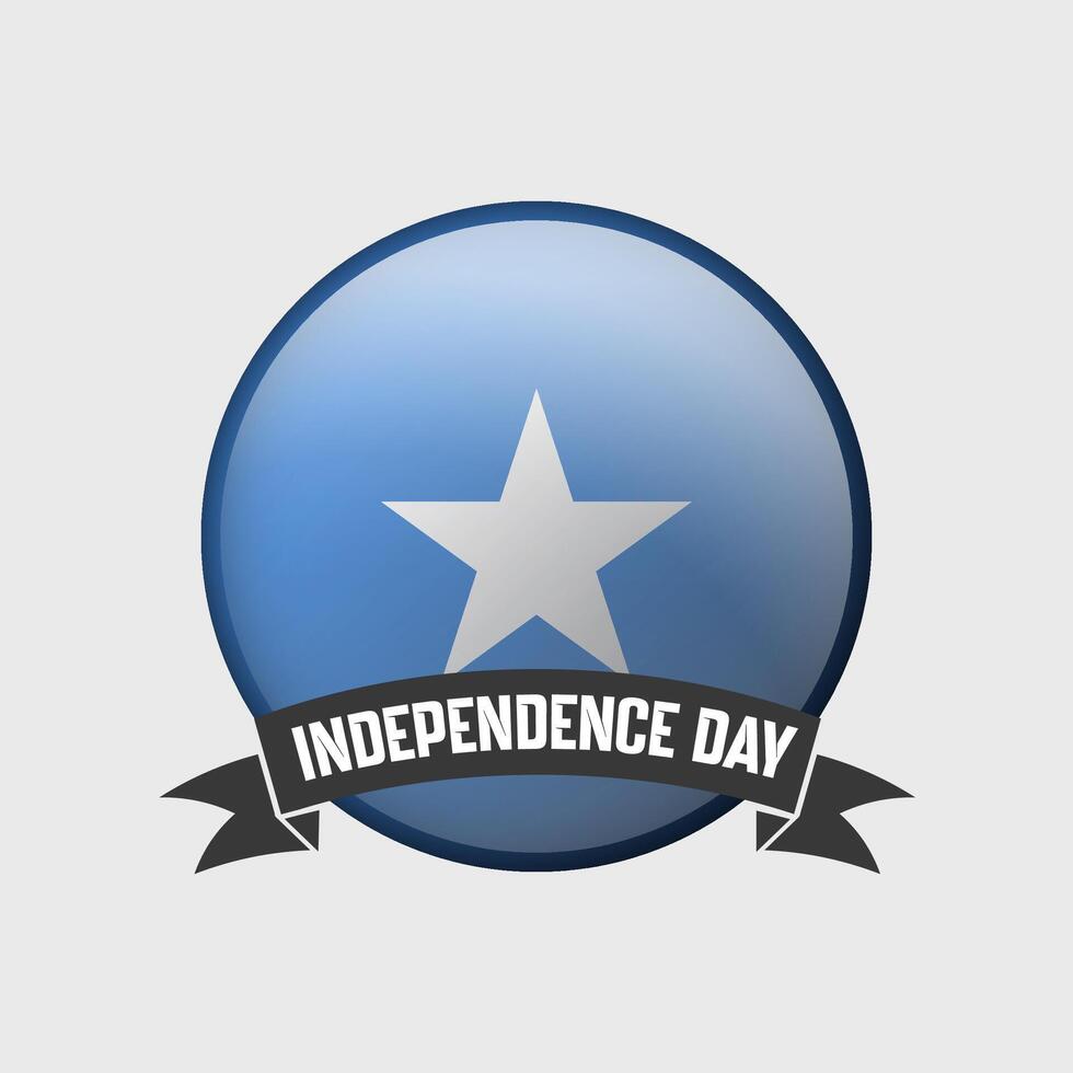 Somalia Round Independence Day Badge vector