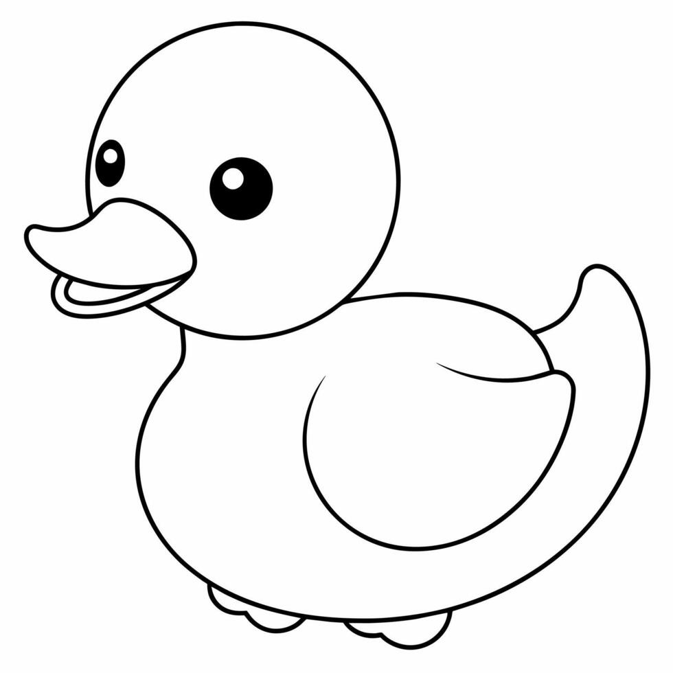 Coloring book with simple drawings of ducks. vector