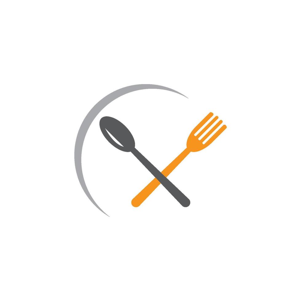 fork and spoon icon vector