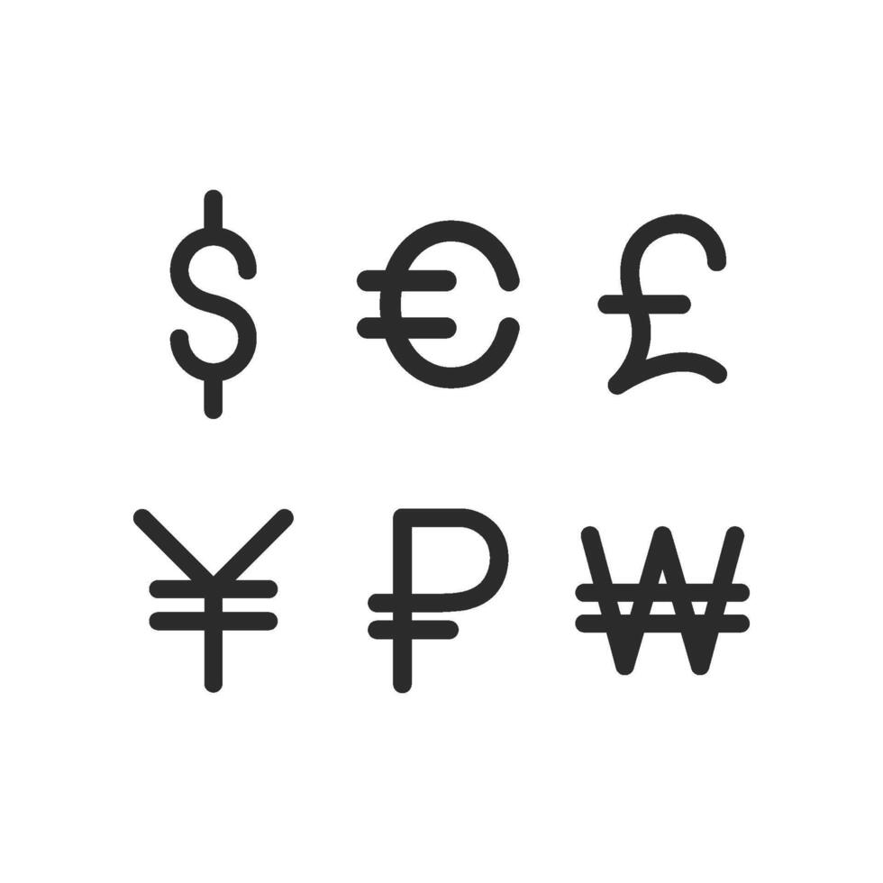 Currency logo and symbol vector