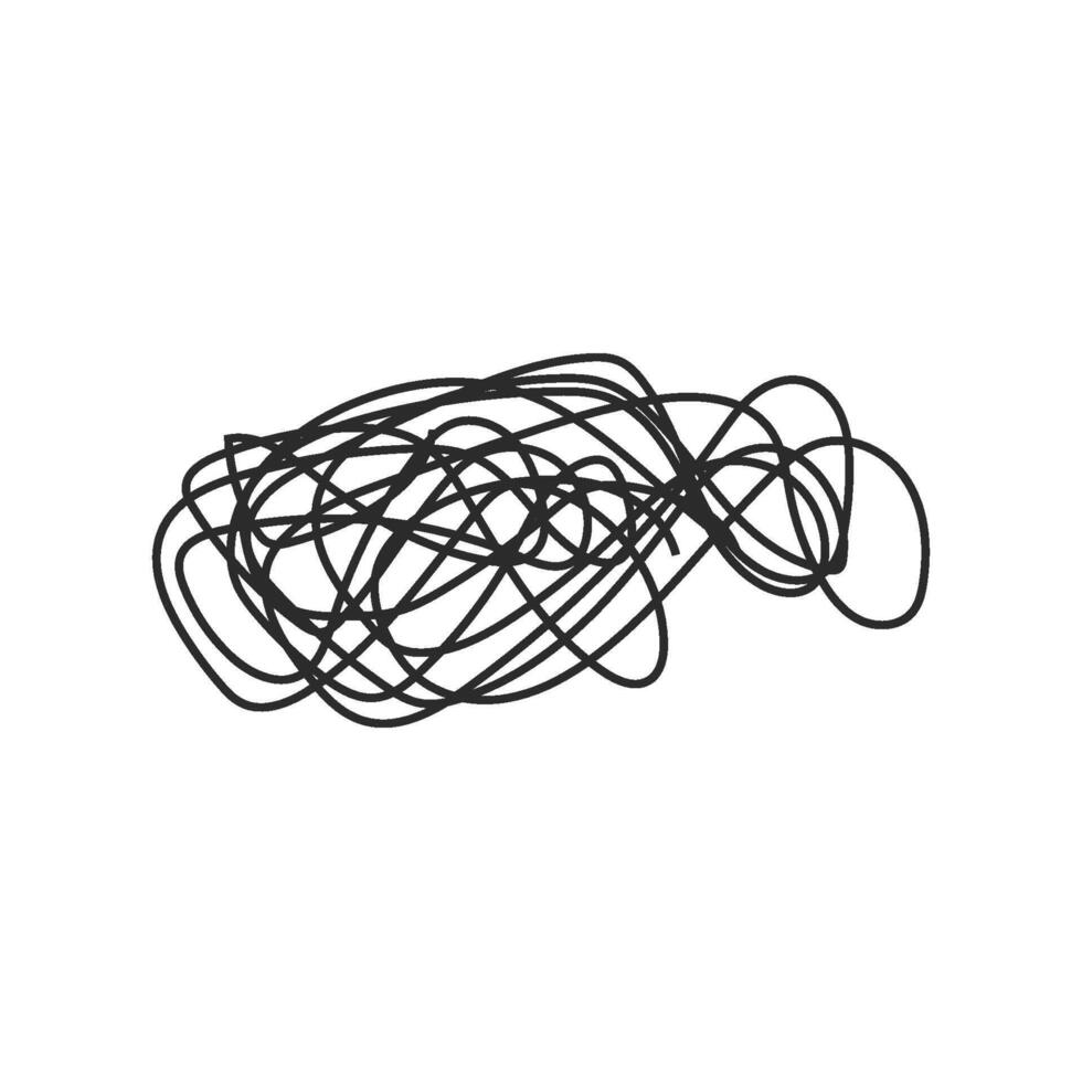 Scrible line art hand draw vector