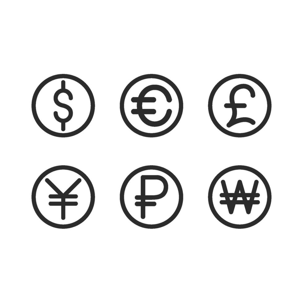 Currency logo and symbol vector
