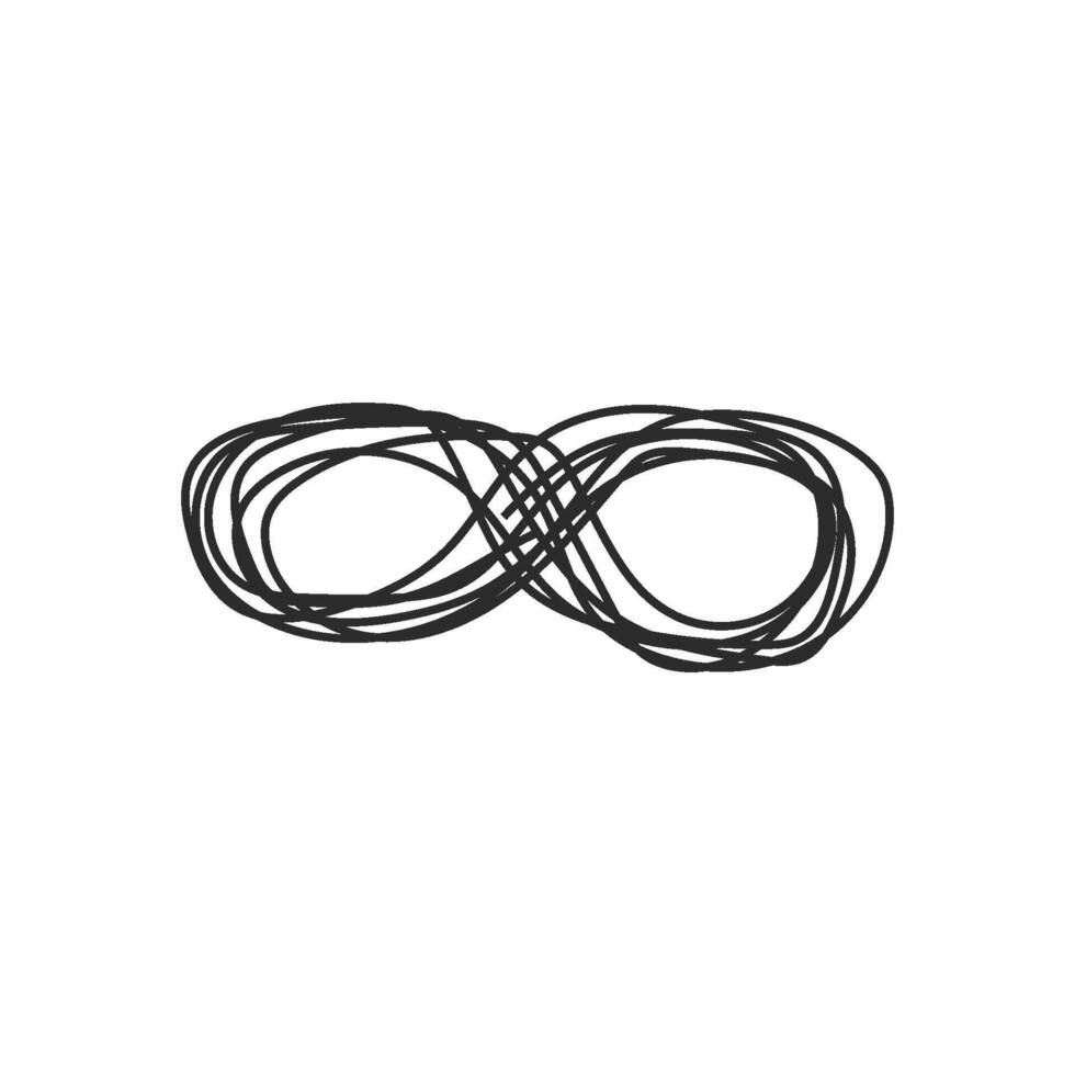 Scrible line art hand draw vector