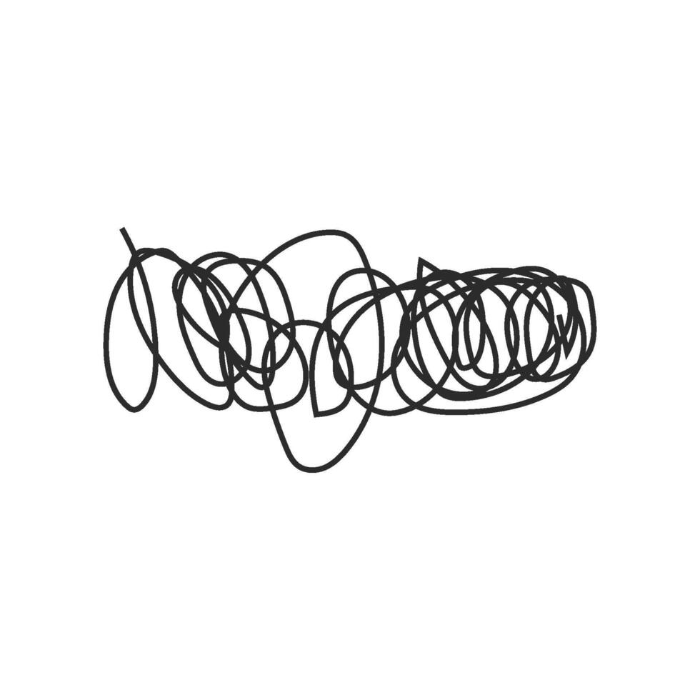 Scrible line art hand draw vector