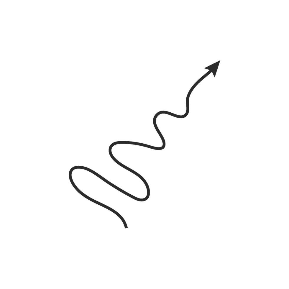 Scrible Arrow  line art vector