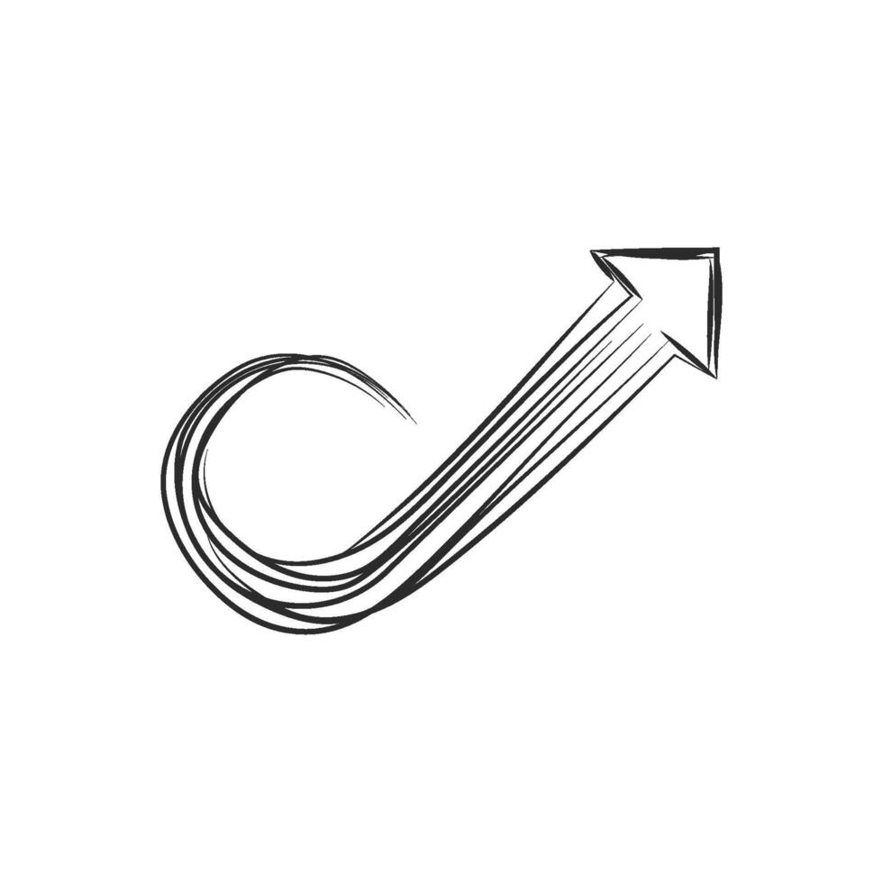Arrows Scrible line art vector