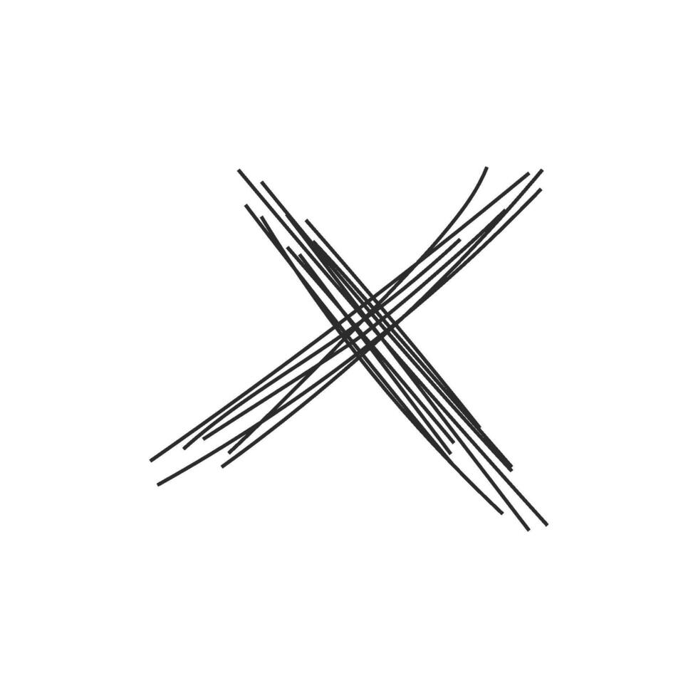 Scrible line art hand draw vector
