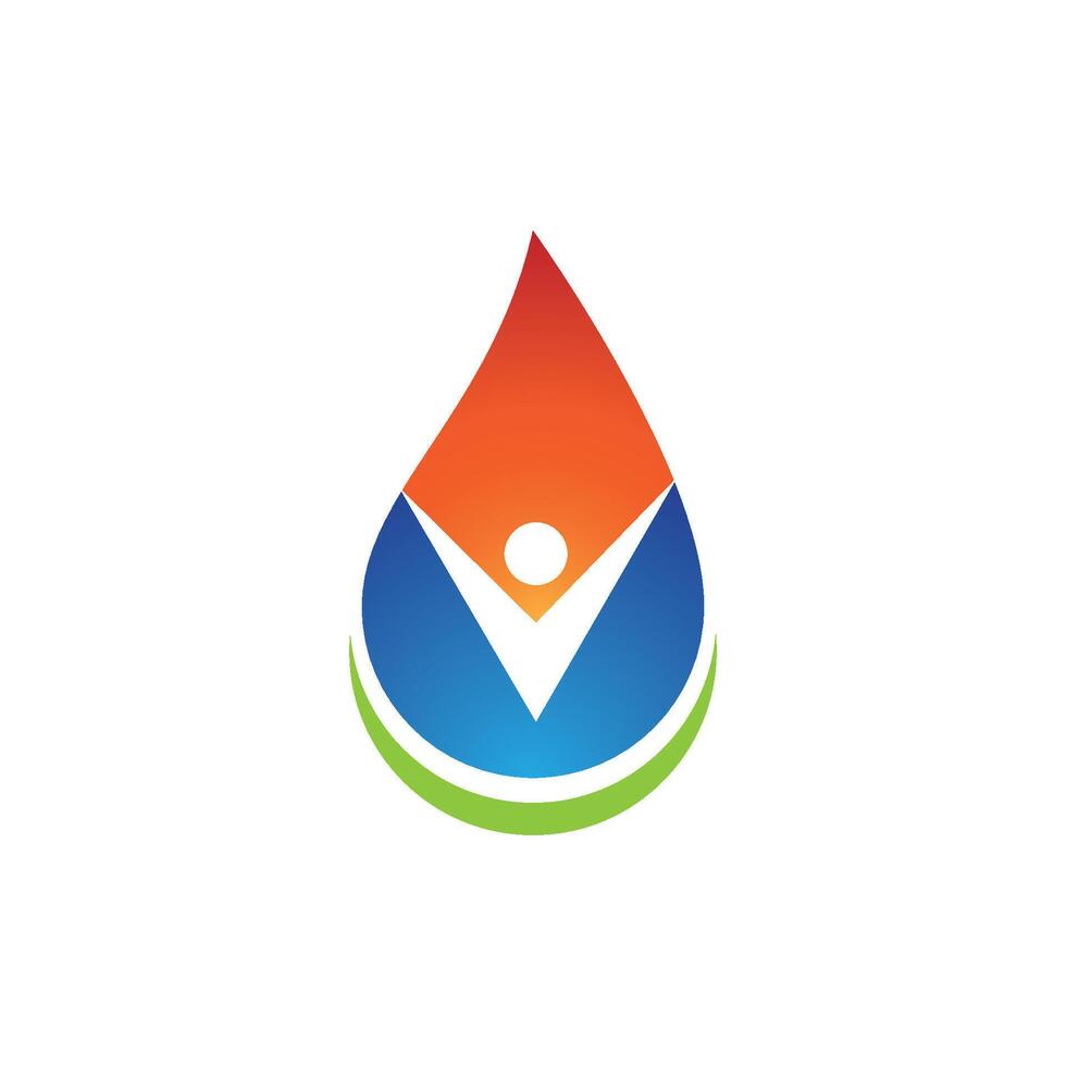 diseño de logotipo de gota de agua vector