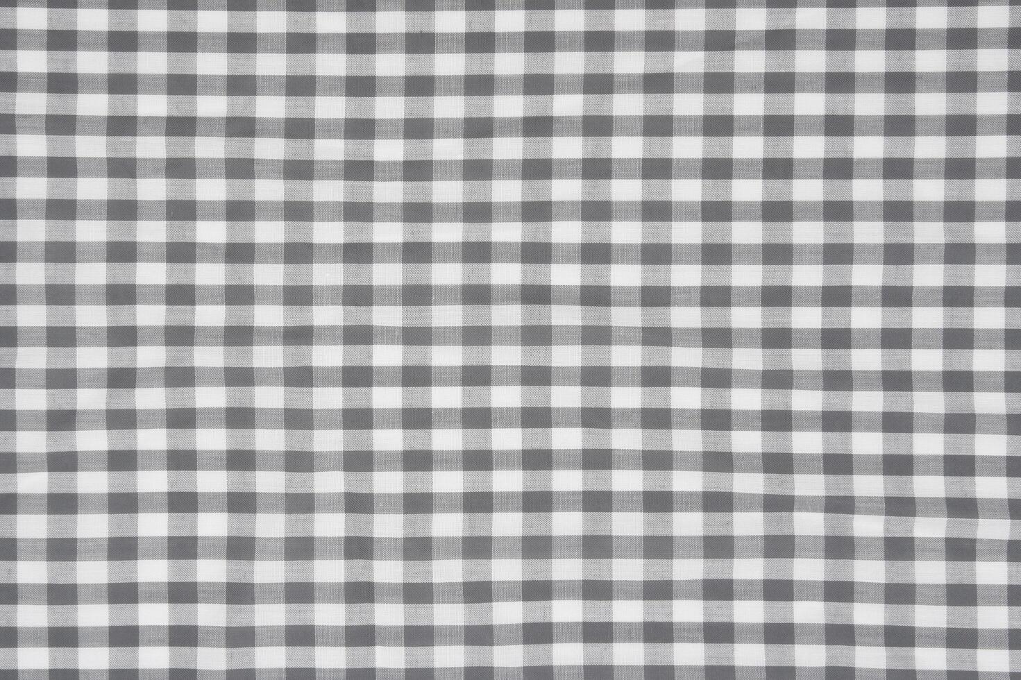 Grey gingham fabric pattern background. photo