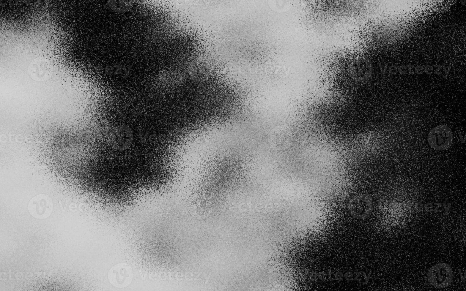 Elegant grainy black color gradient wave background with noise or grunge texture effects. Charming grainy black color gradient. Abstract black grunge gradient background. Copy space. photo