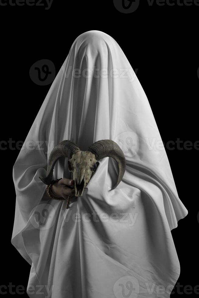 Scary cloth ghost photos, theme of darkness and death photo