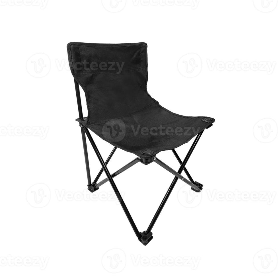 folding chair in black color photo