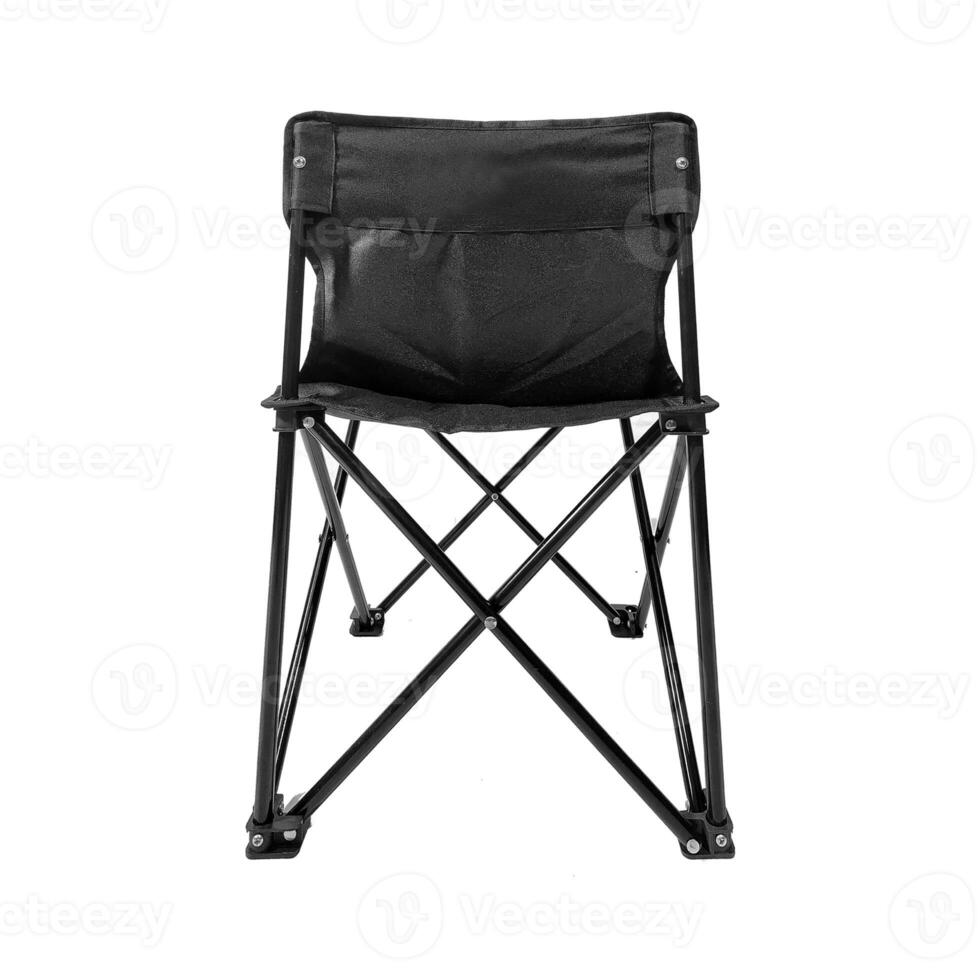 folding chair in black color photo