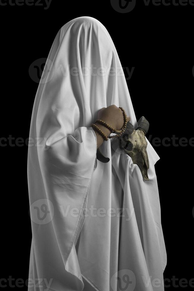 Scary cloth ghost photos, theme of darkness and death photo