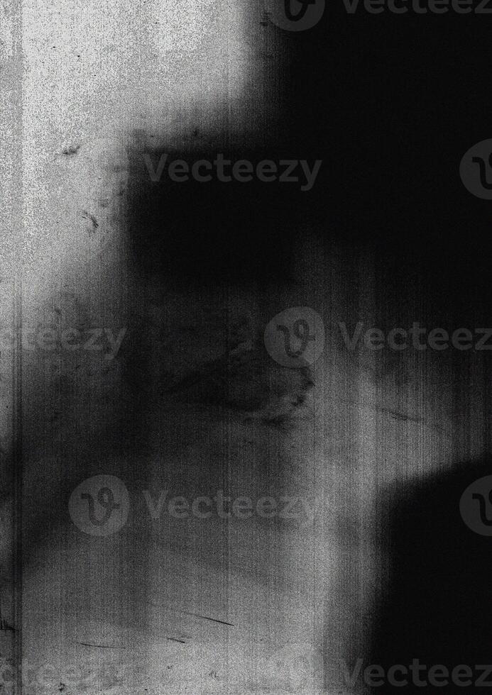 Realistic Paper Copy Scan Texture Photocopy. Grunge Rough Black Distressed Film Noise Grain Overlay Texture photo