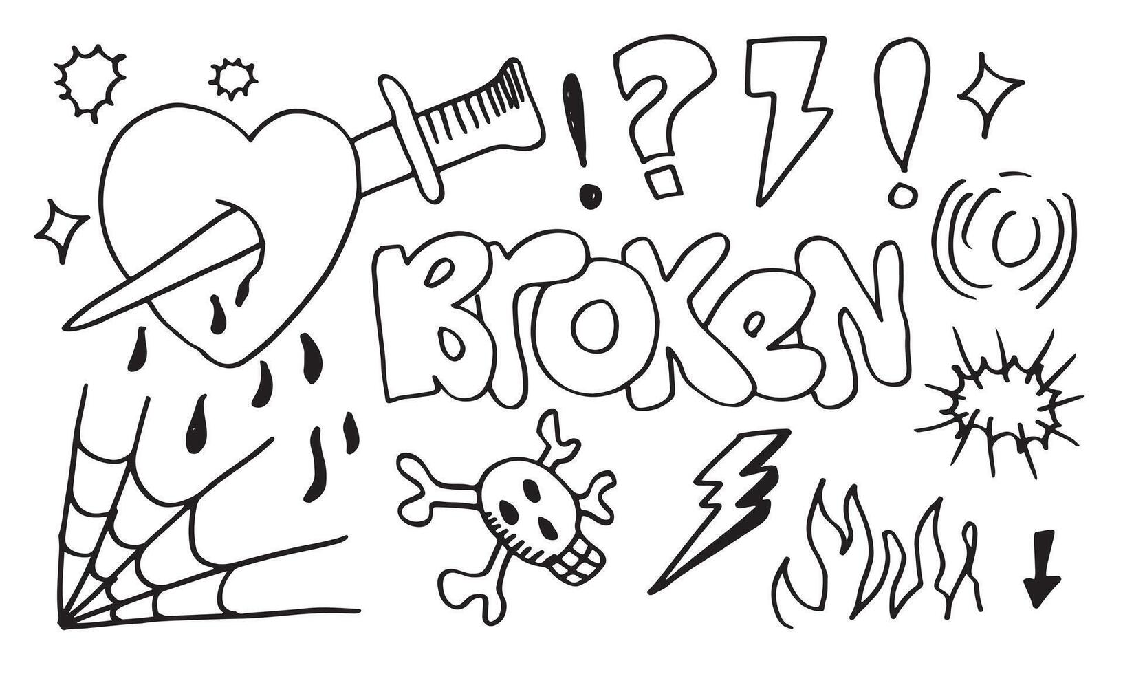 Hand drawn doodle Swearing isolated on white background.vector illustration. vector