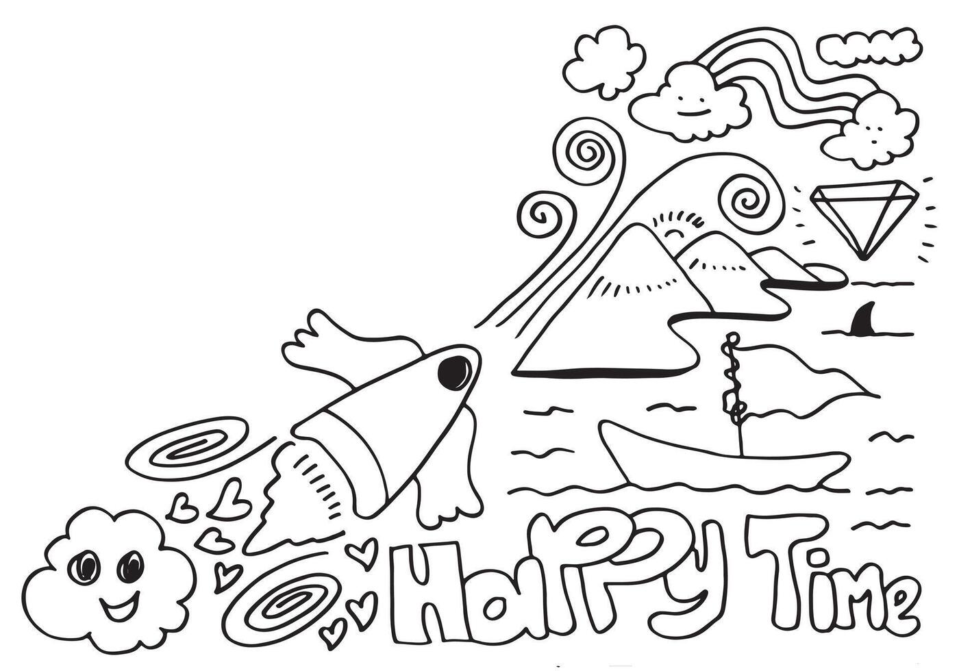 abstract doodle illustration for design concept. doodle art and hand drawn art. vector