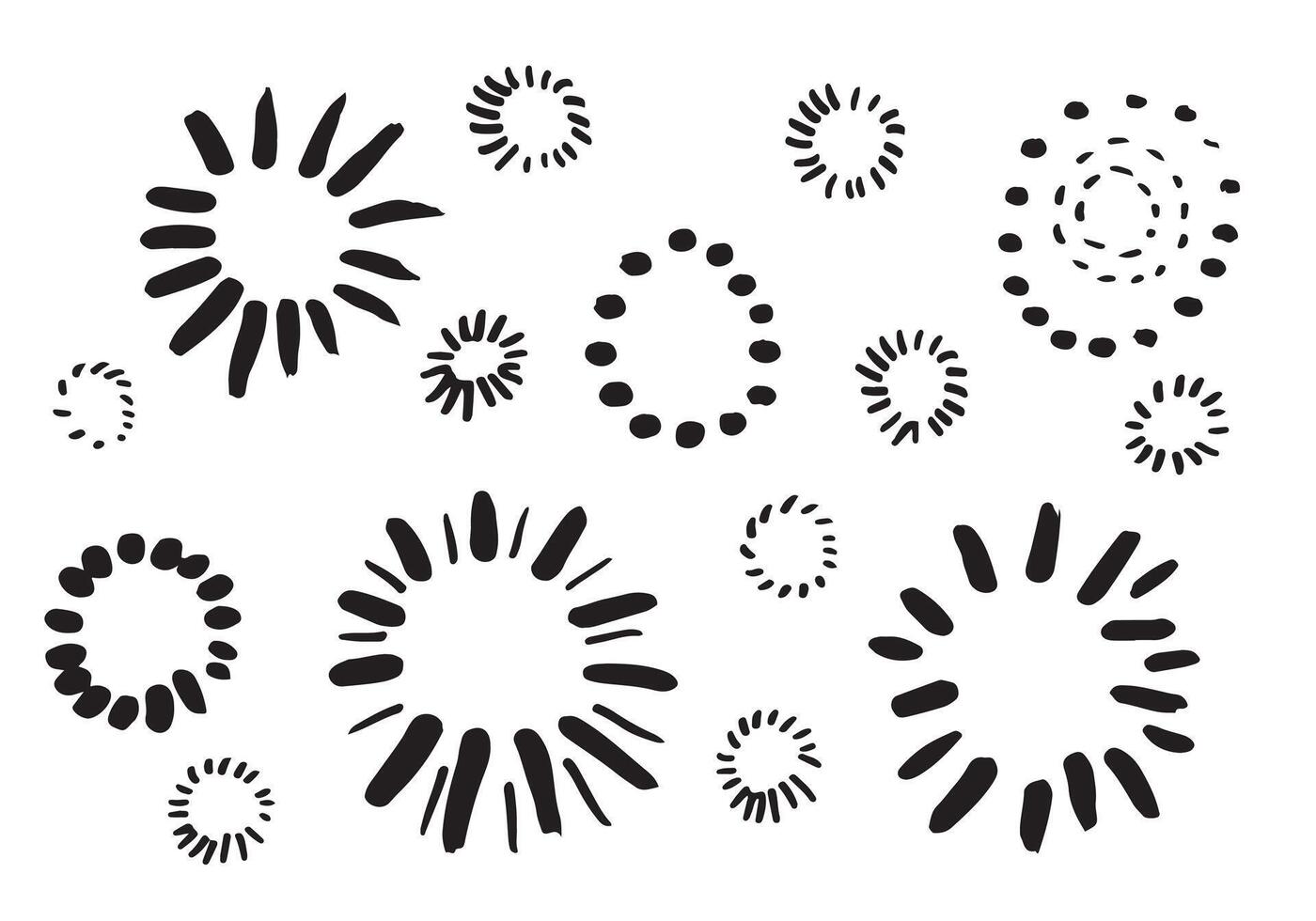 Sun burst, hand drawn design element. starburst sketch illustration. vector