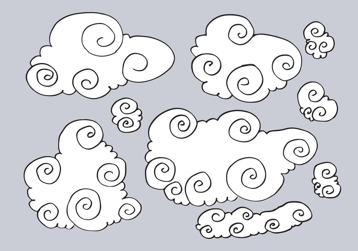 Hand drawn weather collection. Flat style vector illustration.