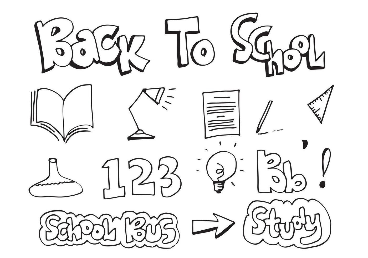 ilustración vectorial de regreso a la escuela. bueno para envolver papel y fondos de pantalla de sitios web. vector