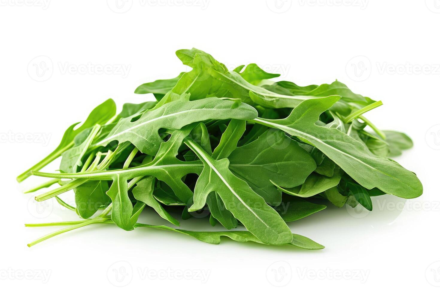 AI generated Arugula isolated kitchen table professional advertising food photography photo