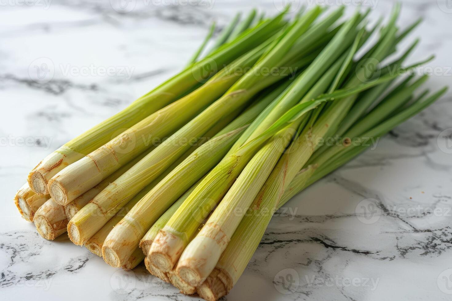 AI generated lemongrass isolated kitchen table professional advertising food photography photo