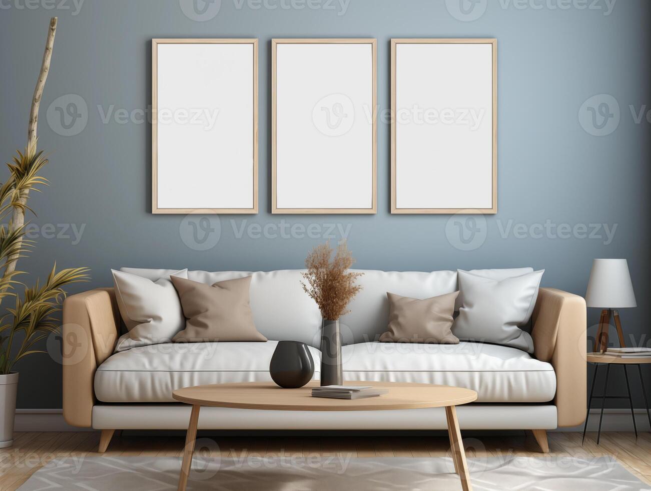 AI generated Triple modern frames  MockupTemplate photo