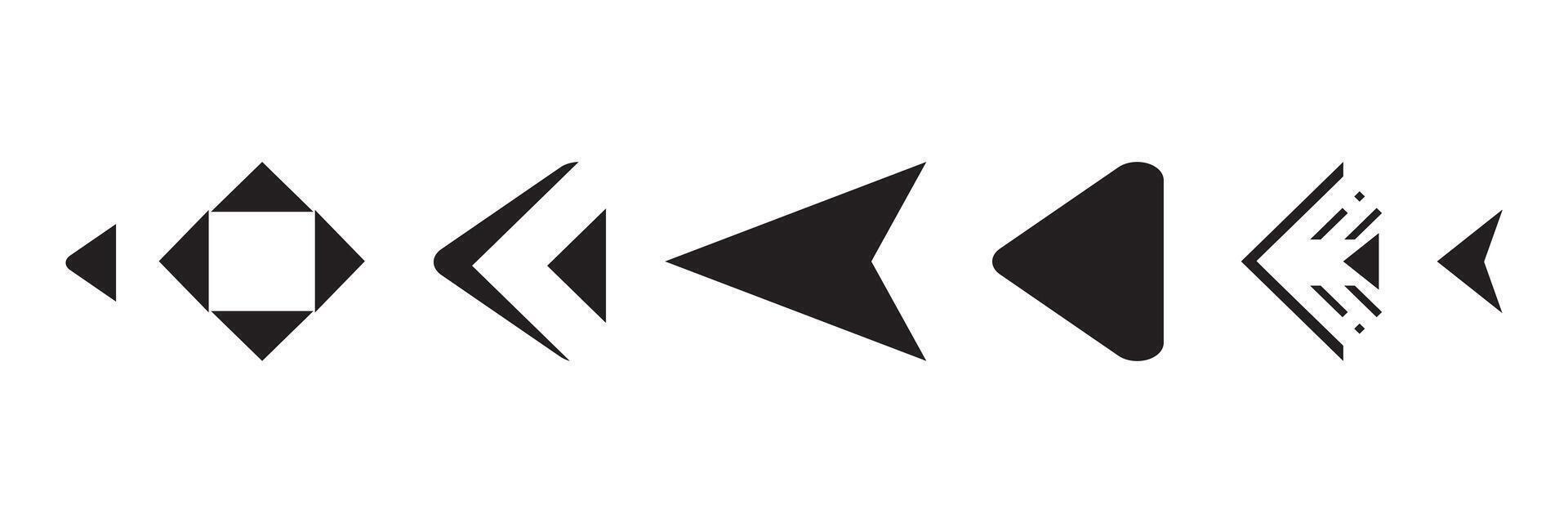 conjunto de negro vector flecha.flecha vector ilustración y colección.flechas vector icono.